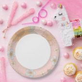 レトロワイルドフラワーバースデーパーティー ペーパープレート (パーティー)