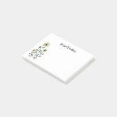 レトロワイルドフラワーパーソナライズされたデイジーアートおもしろいボホ ポストイット (アングル)