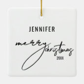 レトロワインクリスマスオーナメントおもしろい、ワイン恋人 セラミックオーナメント (裏面)