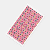 レトロワイングラスの模様（ピンク、ブルー、レッド） (コーナー)