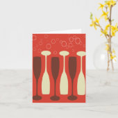 レトロワイングラスデザイン カード (黄色い花)