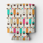 レトロワインボトルとグラス 缶クーラー (裏面)