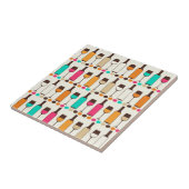 レトロワインボトルと眼鏡 タイル (側面)