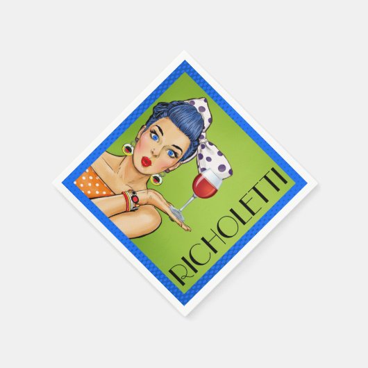 レトロワイン(パーティー)カクテルナプキンス スタンダードカクテルナプキン (角)