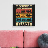 レトロワゴントレインラバーモデル鉄道車掌F キャンバスプリント (インサイチュ (リビング))