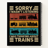 レトロワゴントレインラバーモデル鉄道車掌F ノートブック (裏面)