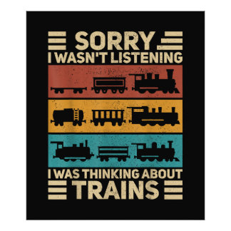 レトロワゴントレインラバーモデル鉄道車掌F フォトプリント           