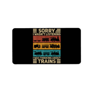 レトロワゴントレインラバーモデル鉄道車掌F ラベル