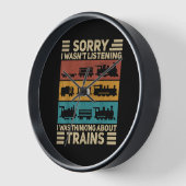 レトロワゴントレインラバーモデル鉄道車掌F 壁時計 (傾斜)