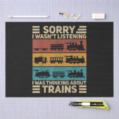 レトロワゴントレインラバーモデル鉄道車掌F 薄葉紙 (クラフト)