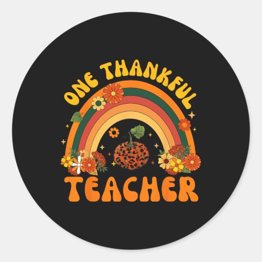 レトロワンサンクフル先生感謝祭秋メンズ ラウンドシール (正面)