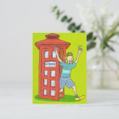 レトロワンテレフォンボックス葉書 ポストカード (スタンド正面)