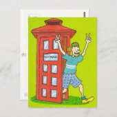 レトロワンテレフォンボックス葉書 ポストカード (正面/裏面)