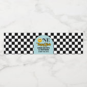 レトロワンハッピーダード誕生日ウォーターボトルラベル ペットボトルラベル (シングルラベル)