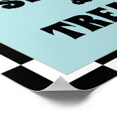 レトロワンハッピードゥデ誕生日スウィート&トリートサイン ポスター (角)