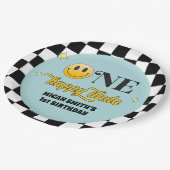 レトロワンハッピードゥデ誕生日紙プレート ペーパープレート (アングル)