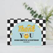 レトロワンハッピードゥデ1st誕生日サンキューカード サンキューカード (スタンド正面)