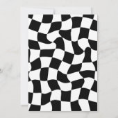 レトロワンハッピードダードハッピー顔ファースト誕生日 招待状 (裏面)