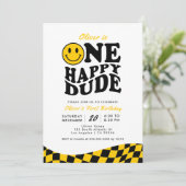 レトロワンハッピードデイエロースマイルボーイサンデー 招待状 (スタンド正面)