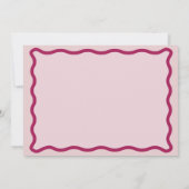 レトロワンハッピーバーベファースト誕生日写真 招待状 (裏面)