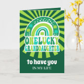 レトロワンラッキー孫娘セントパトリックの日 カード (黄色い花)
