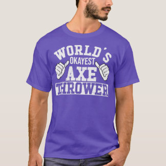 レトロワールドオケイエストアックススローワーハチェットアックススロー Tシャツ