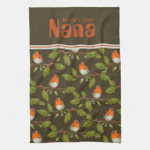 レトロワールド最高のズナナカスタムロビン キッチンタオル (縦)