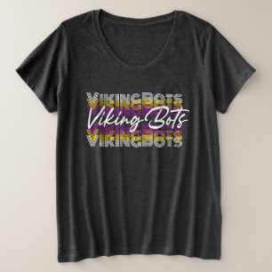 レトロヴァイキングボット プラスサイズの服 プラスサイズTシャツ