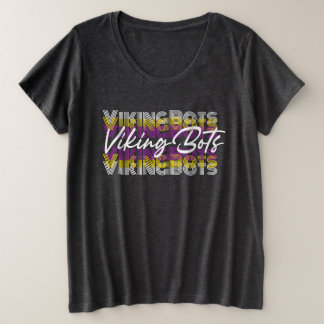 レトロヴァイキングボット プラスサイズの服 プラスサイズTシャツ