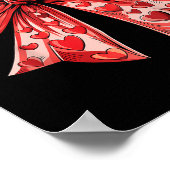 レトロヴァレンティーンズデイハートコケットボーウィメンキッズ ポスター (角)