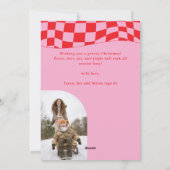 レトロヴァンチェッカーボメリーード&ブライトクリスマス シーズンカード (裏面)