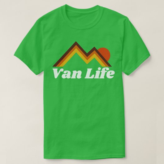 レトロヴァンライフ Tシャツ (デザイン正面)