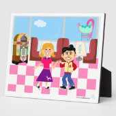 レトロヴィルディーナーダンスキッズヴィンテージマンガアート フォトプラーク (側面)