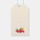 レトロヴィンテージいちご可愛い点々のあるありがとう ギフトタグ (裏面)