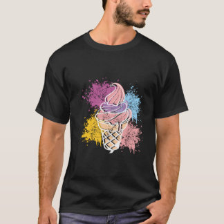 レトロヴィンテージおもしろいアイスクリームL用アイスクリームギフト Tシャツ