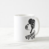 レトロヴィンテージおもしろいピックボールキッチンズクローズ コーヒーマグカップ (正面右)