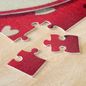 レトロヴィンテージかわいいキッテンバレンタインデー ジグソーパズル (側面)