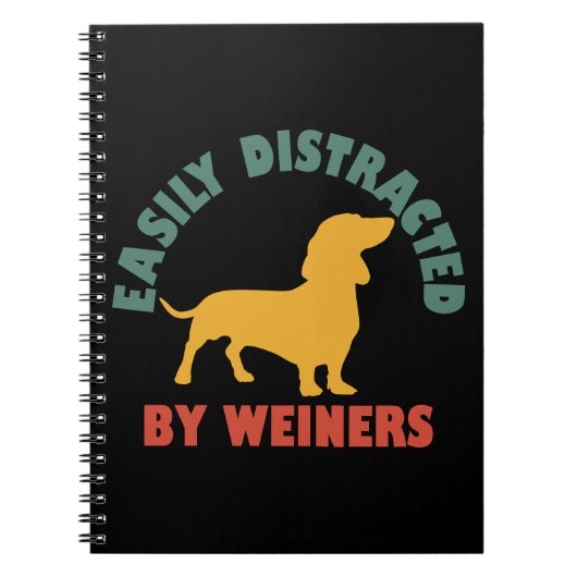 レトロヴィンテージがウィーナーに気を取られる ノートブック (正面)