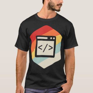 レトロヴィンテージくもの巣開発者 – CSS JavaScriptおよびH Tシャツ