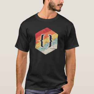 レトロヴィンテージくもの巣開発者HTML JavaScriptおよびCS Tシャツ