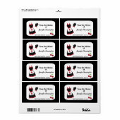 レトロヴィンテージさくらんぼのキッチンラベル ラベル (フルシート)