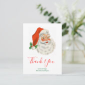 レトロヴィンテージすてきサンタクロースありがとう ポストカード (スタンド正面)