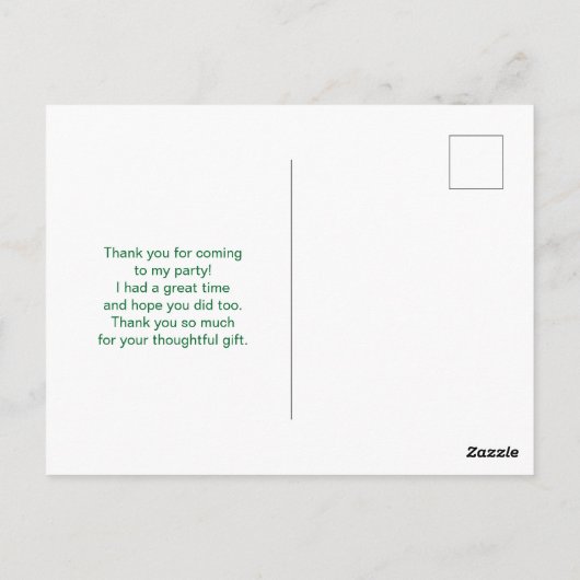 レトロヴィンテージすてきサンタクロースありがとう ポストカード (裏面)