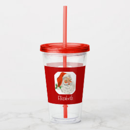 レトロヴィンテージすてきサンタクロース アクリルタンブラー