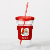 レトロヴィンテージすてきサンタクロース アクリルタンブラー (裏面)