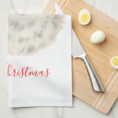 レトロヴィンテージすてきサンタクロース キッチンタオル (四つ折り)