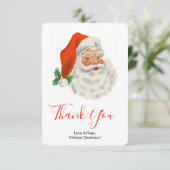 レトロヴィンテージすてきサンタクロース サンキューカード (スタンド正面)