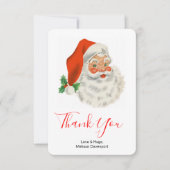 レトロヴィンテージすてきサンタクロース サンキューカード (正面)