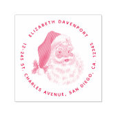 レトロヴィンテージすてきサンタクロース セルフインキングスタンプ (デザイン)