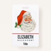 レトロヴィンテージすてきサンタクロース バッジ (裏面)